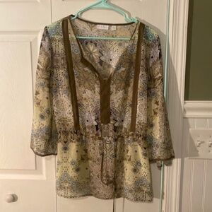 Sheer Green Hippie Top